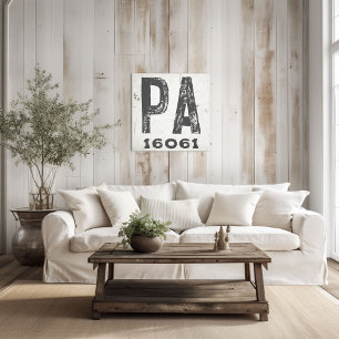 Statens postnummer Pennsylvania Canvastryck