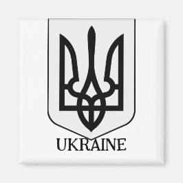 Statens vapen för Ukraina Minimalistisk konst Magnet