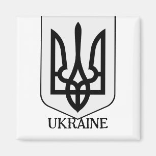 Statens vapen för Ukraina Minimalistisk konst Magnet
