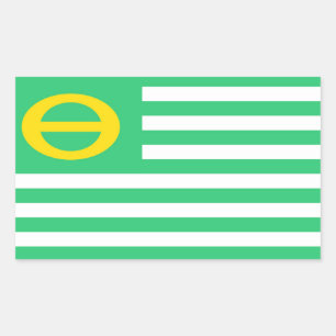 stater america-grönten flagga rektangulärt klistermärke