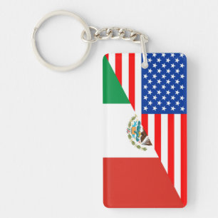 stater america mexico halv flagga usa land nyckelring