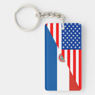 stater america paraguay halva flagga usa nyckelring