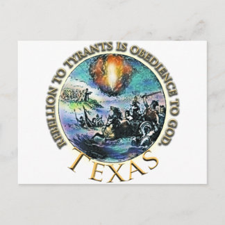 Stater av uppror till Tyrants TEXAS Vykort