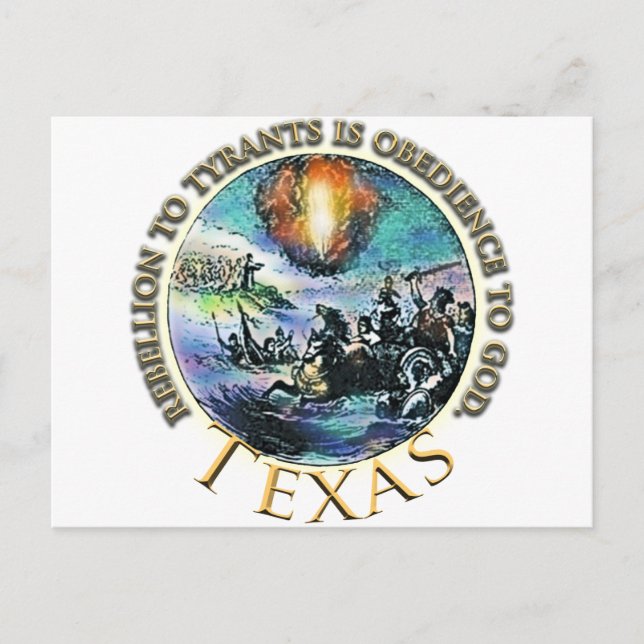 Stater av uppror till Tyrants TEXAS Vykort (Framsida)