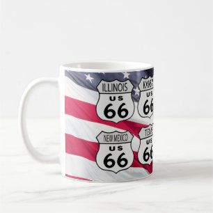 Stater för rutt 66 kaffemugg
