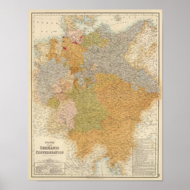 Stater i det sena Germaniska edsförbundet Poster (Framsidan)
