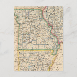 Stater i Illinois, Missouri och Arkansas Vykort