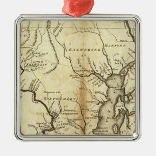 Stater i Maryland och Delaware Julgransprydnad Metall