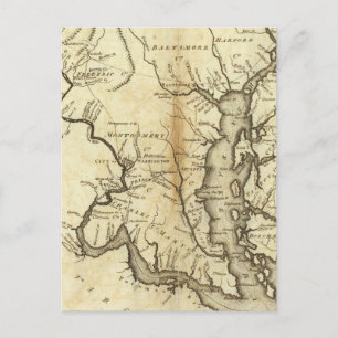 Stater Maryland och Delaware Vykort
