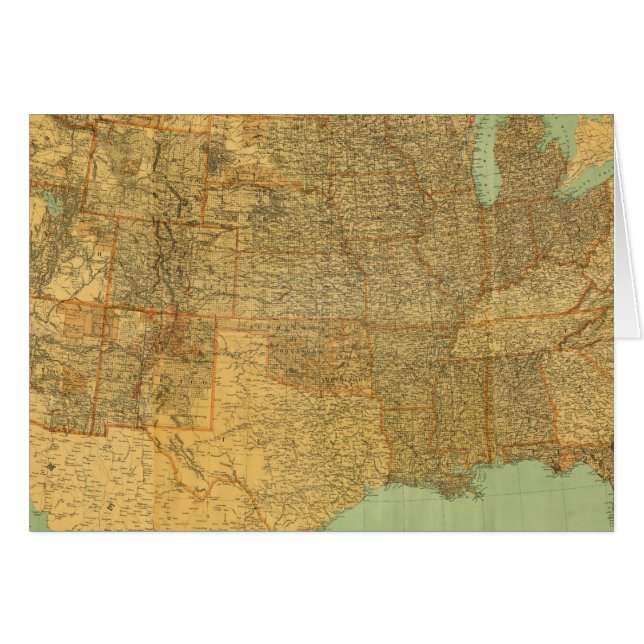 Stater och territorier hälsningskort (Framsidan Horizontal)