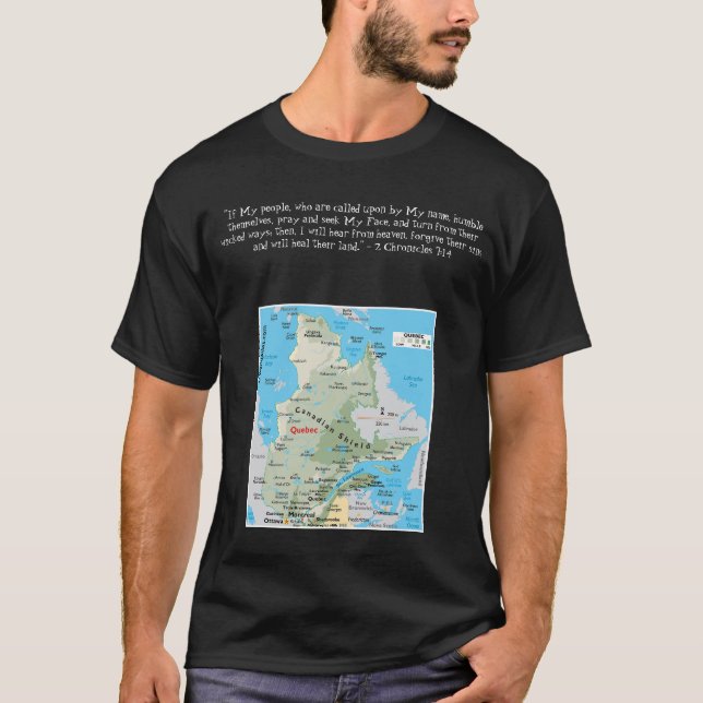 Stater, provinser och territorier - Quebec T Shirt (Framsida)