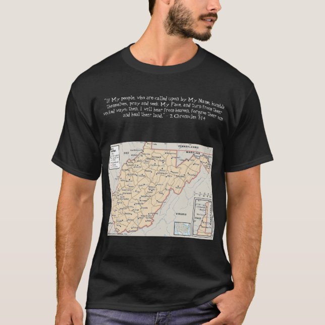 Stater, provinser och territorier - W. Virginia T Shirt (Framsida)