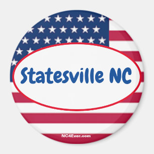 Statesville NC Patriotic Ställen magnet