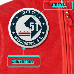 Statewayknapp för Logotyp för Washington DC Knapp