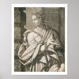 Statilia Messalina third wife of Nero (engraving) Poster