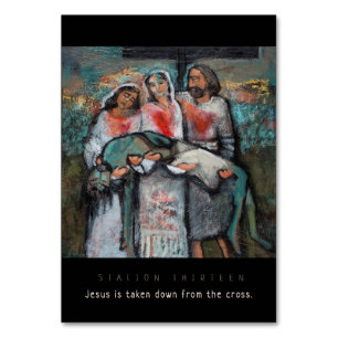 Station 13, Jesus nerdragen, Prayer Card Bordsnummer