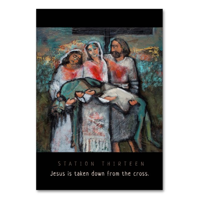Station 13, Jesus nerdragen, Prayer Card Bordsnummer (Framsidan)