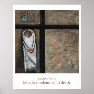 Station 1: Jesus är fördömd liten poster