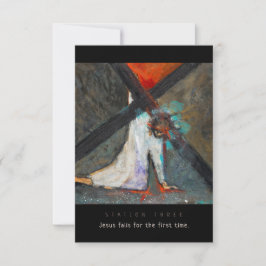 Station 3, Jesus faller #1-bönekort