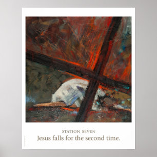 Station 7: Jesus faller för andra gången. Poster