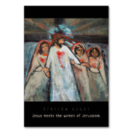 Station åtta, Jesus möter kvinnor, Prayer Card Bordsnummer