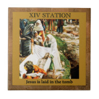 Station av Kor #14 av 15 Jesus i grav