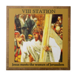 Station av Kor 8 av 15 Jesus möter kvinnor Kakelplatta