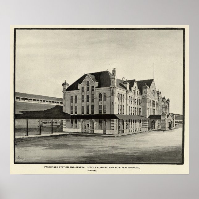 Station, Concord & Montreal Railroad, Concord Poster (Framsidan)