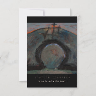 Station fjorton, Jesus i grav, Prayerkort