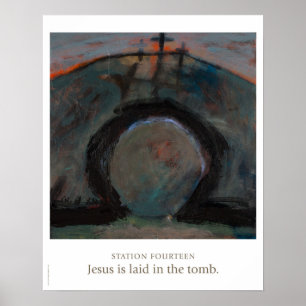 Station fjorton: Jesus ligger i grav. Poster