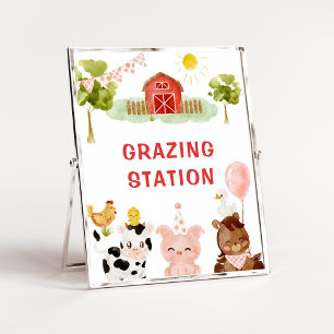 Station födelsedag för rödbarnyard poster