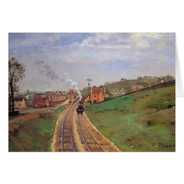 Station för Camille Pissarro- LordshipLane, Hälsningskort (Framsidan Horizontal)