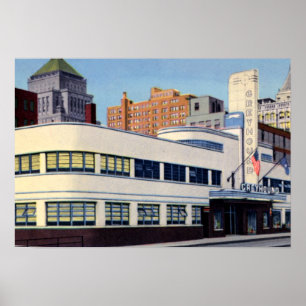 Station för Cincinnati Ohio vinthundbuss Poster