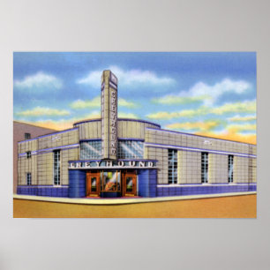 Station för Evansville Indiana vinthundbuss Poster