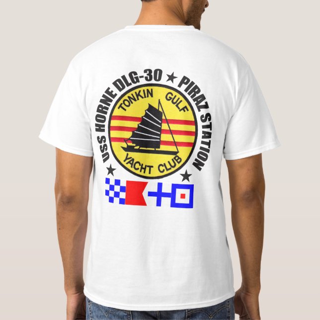 Station för USS Horne DLG 30 Piraz T-shirt (Baksida)