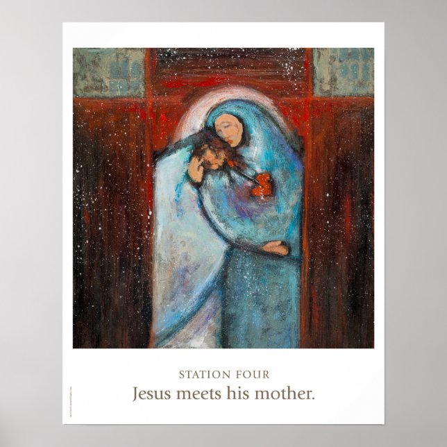 Station Fyra: Jesus träffar hans mor. Poster (Framsidan)