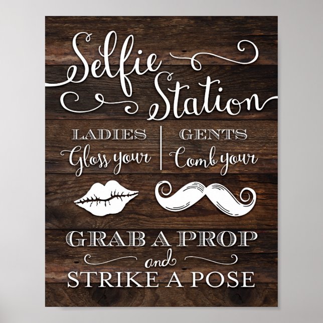 Station GRAB AV Rustig Chic - SELFIE GRAB A PROP-u Poster (Framsidan)