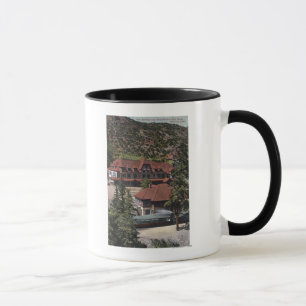 Station & hotell för väg för järnvårkugge mugg