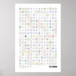 Station & Linjer: London (Light) Poster