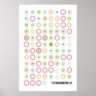 Station & Linjer: Washington, DC (Light) Poster