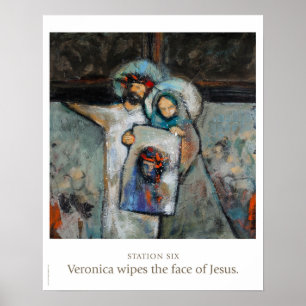 Station sex: Veronica sveper över Jesus ansikte. Poster