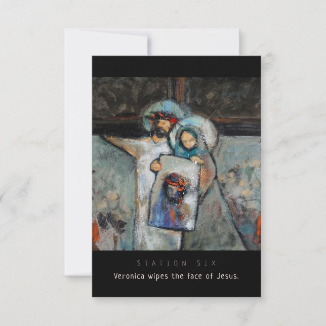 Station Six, Veronica wipes ansikte, Prayer Card (Framsida)