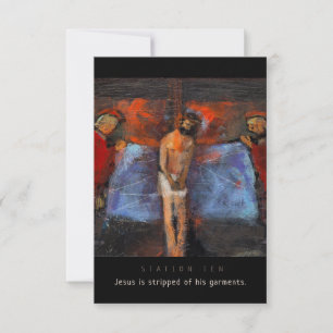 Station Ten, Jesus strippad, Prayer Card
