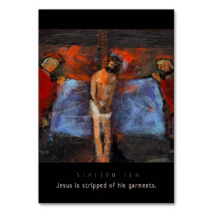 Station Ten, Jesus strippad, Prayer Card Bordsnummer