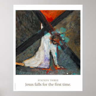 Station tre: Jesus faller för första gången. Poster