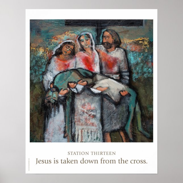 Station tretton: Jesus tas från kor. Poster (Framsidan)