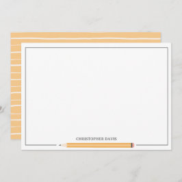 Stationär back to school i den klassiska blyertspe anteckningskort