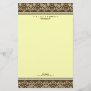 Stationär Baroque Damask Designer: citron: