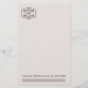 Stationär Basic P/Champagne Färg Monogram