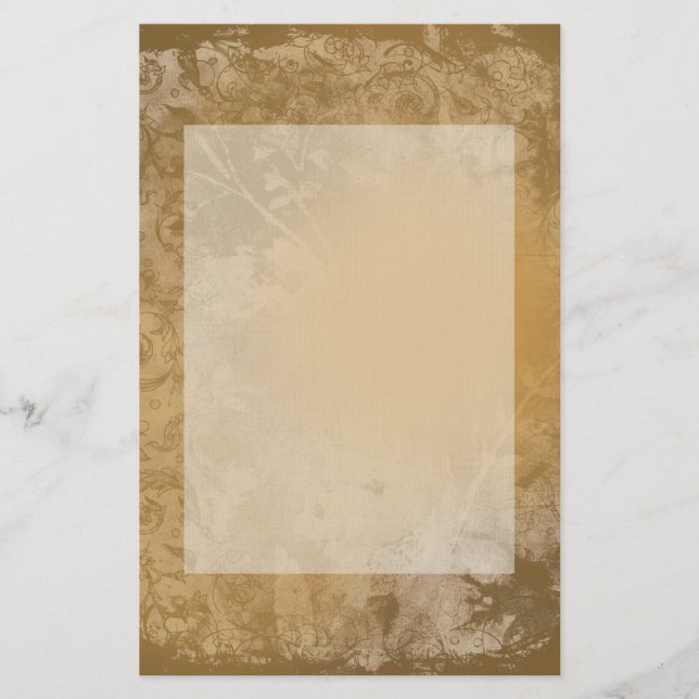 Stationär Blommigt för brun runge (Framsida)